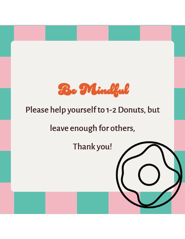 guidelines for how many donuts guests can take during the event